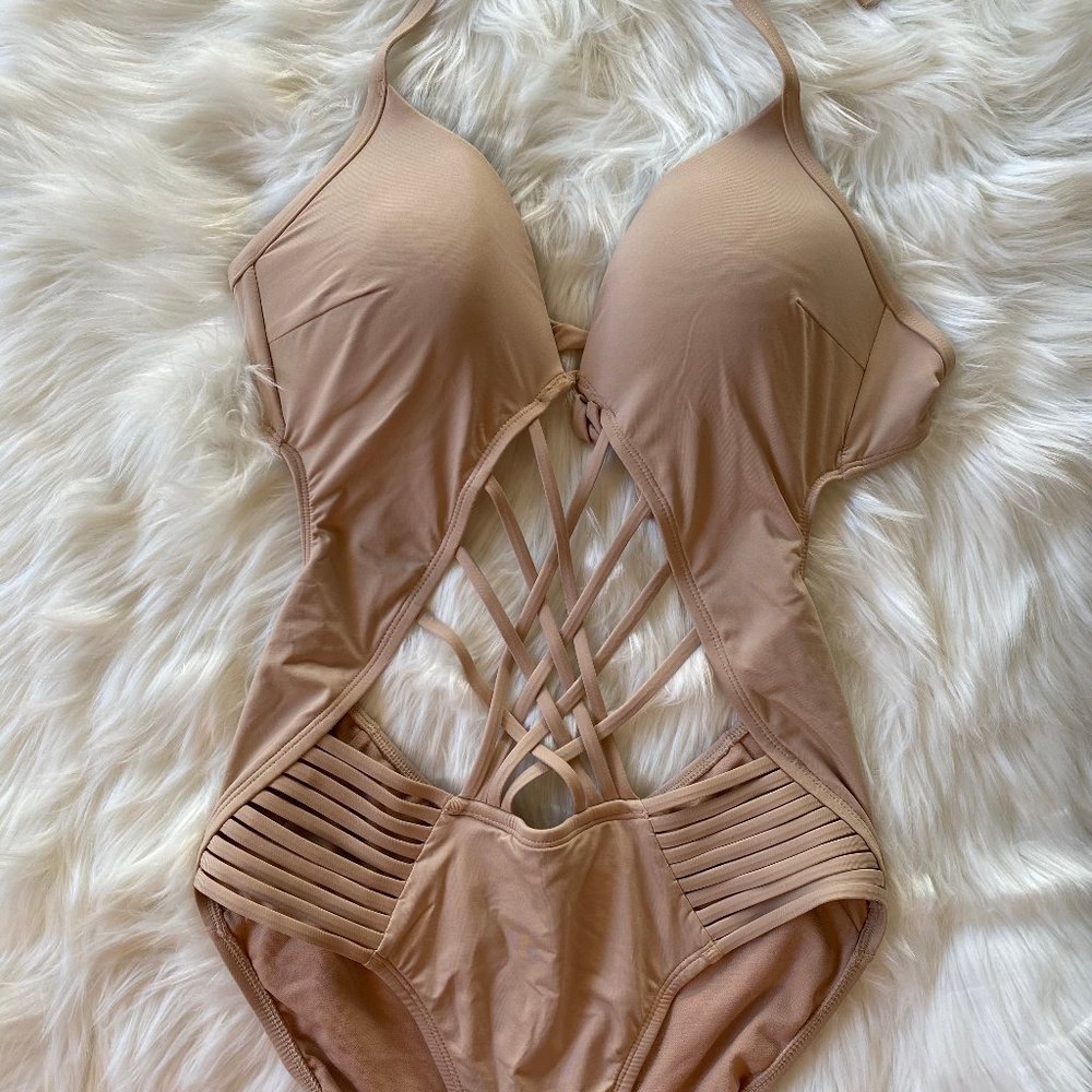 Kenneth Cole Strappy One Piece Swimsuit